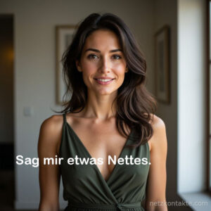 Sag mir etwas Nettes.