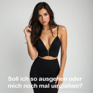 Soll ich so ausgehen oder mich noch mal umziehen