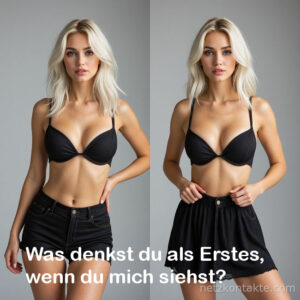 Was denkst du als Erstes, wenn du mich siehst